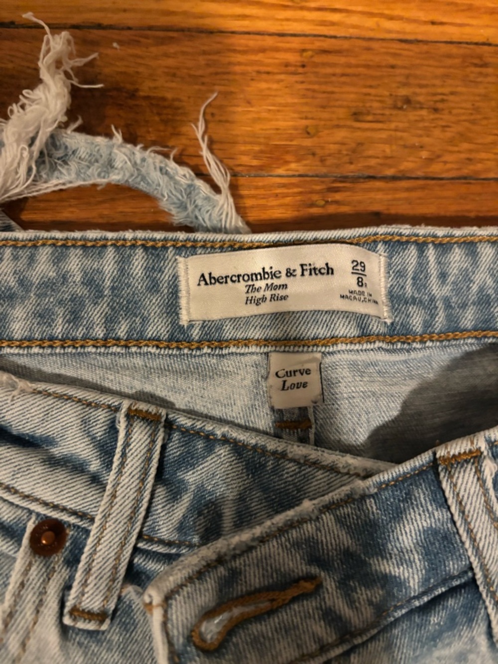 Abercrombie & Fitch Light Blue High-Rise Mom Jeans